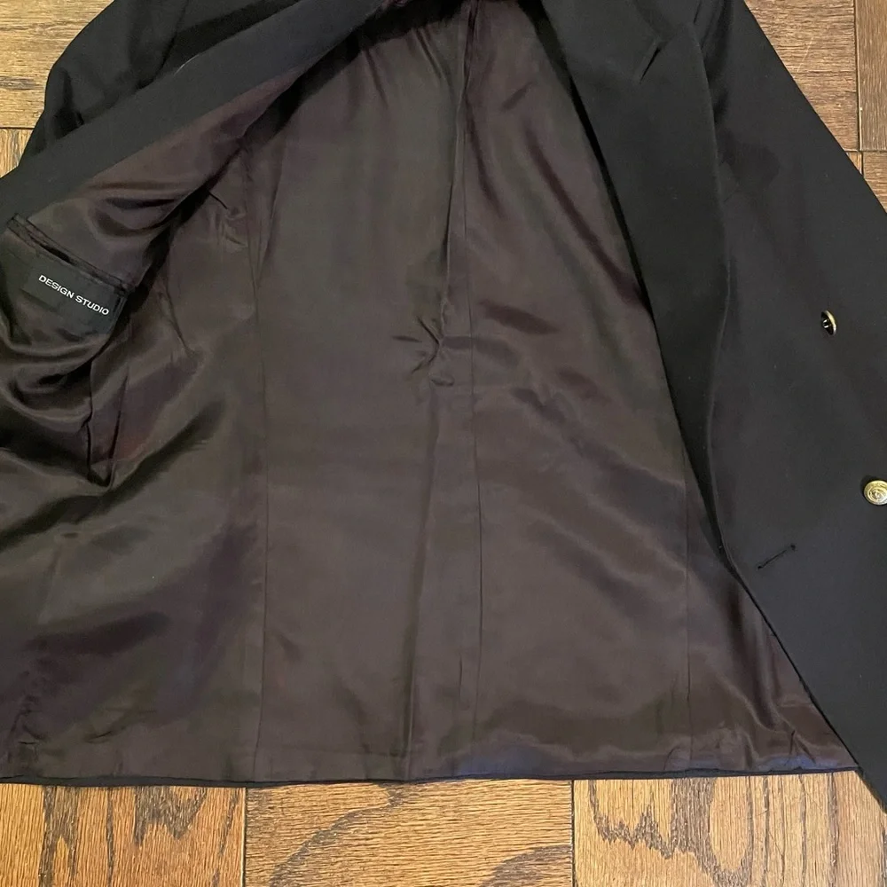 Black Double-Breasted Blazer -Design Studio, size 16 Reg - Picture 5 of 9